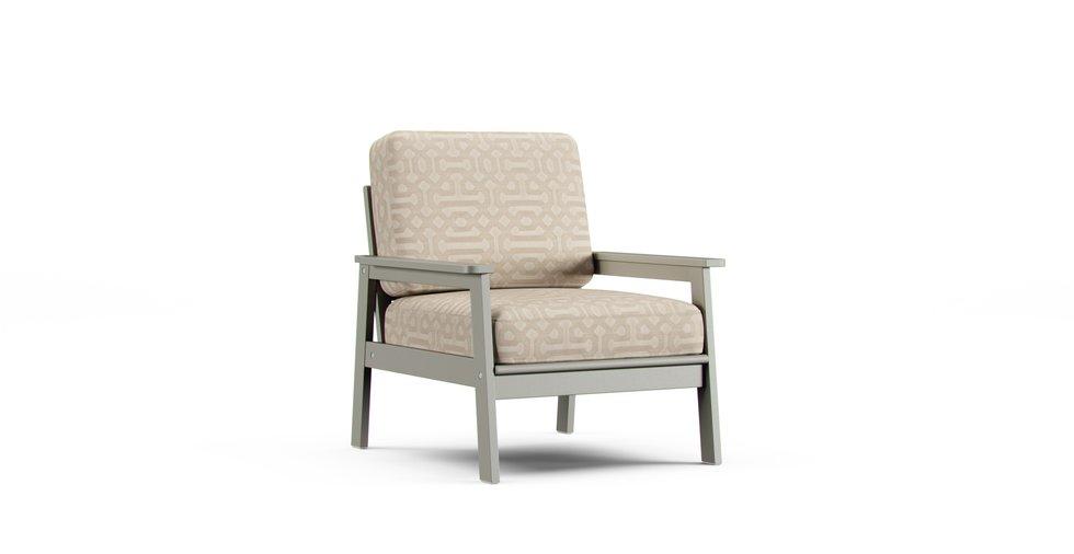 Bondholmen Armchair Cushion Covers - Sunbrella® Fretwork Flax