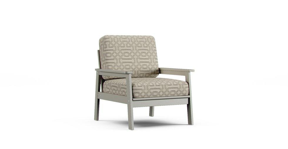 Bondholmen Armchair Cushion Covers - Sunbrella® Fretwork Pewter