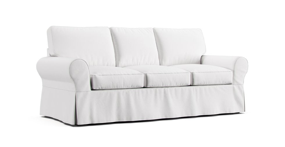 Boxed Seats Snug Fit Round Arm Sofa Slipcover – Comfort Works