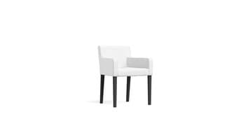 Dining chair with armrest with perfect fit premium custom made white Cotton Canvas slipcover